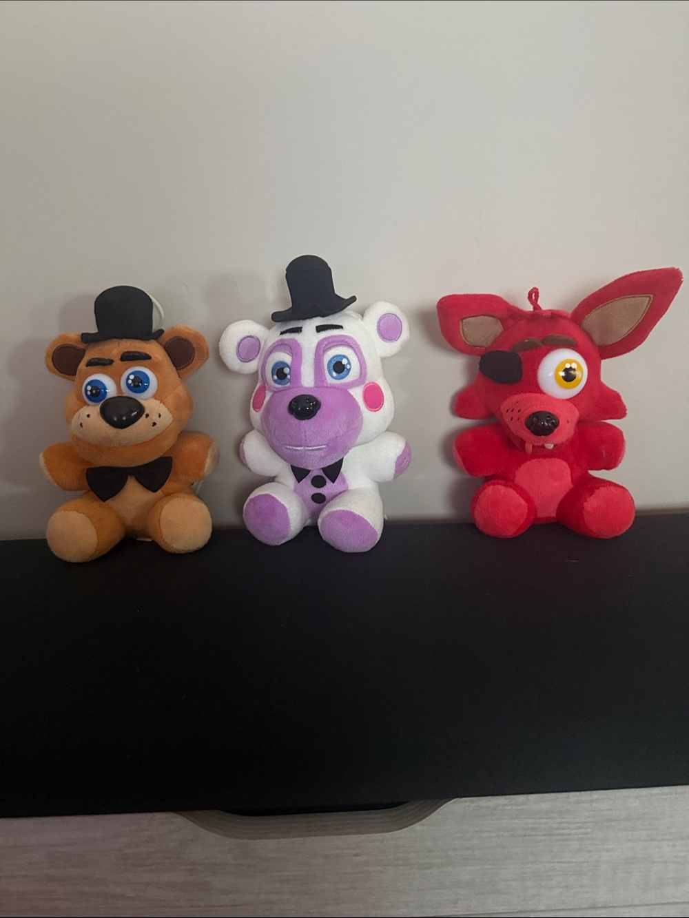 Plush Foxy, Freddy and Helpy